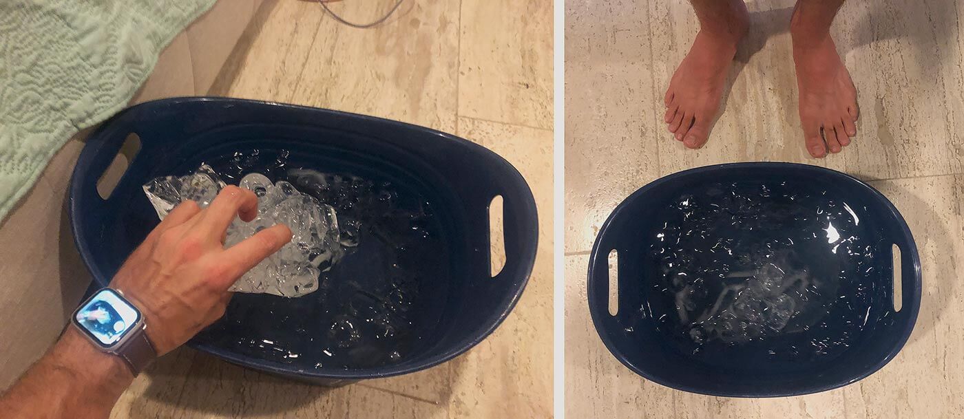 Ice water bucket and my feet